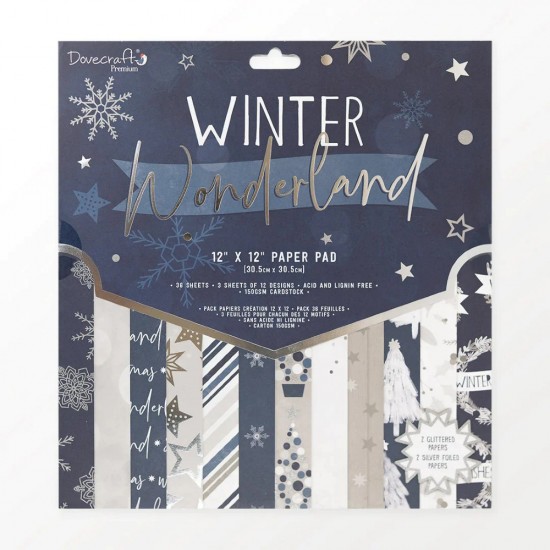 Σετ Χαρτόνια Χειροτεχνίας Winter Wonderland 30cm X 30cm 48φ 200γρ 