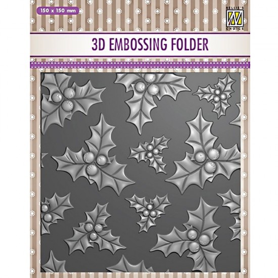 Nellie's Choice • 3D Embossing Folder Holly