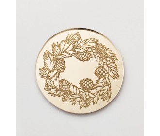 Plexiglass διακοσμητικό Στεφάνι με κουκουνάρια 