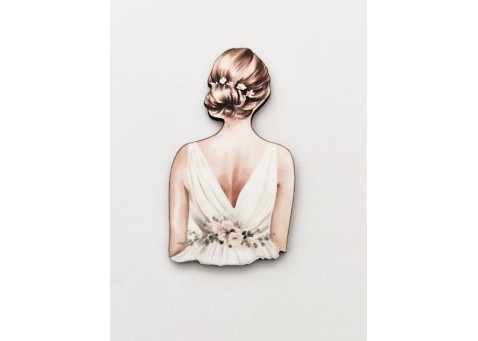 Πλάτη κοπέλας ξύλινο διακοσμητικό #1