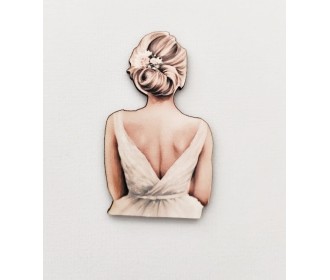 Πλάτη κοπέλας ξύλινο διακοσμητικό #2