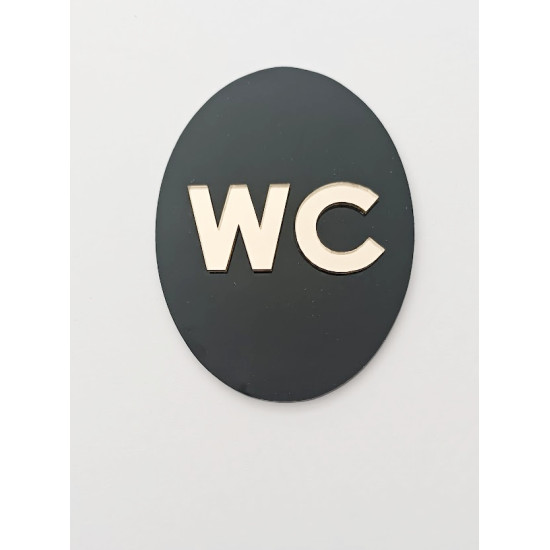 Plexiglass Πινακίδα WC 12cm 