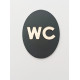 Plexiglass Πινακίδα WC 12cm 