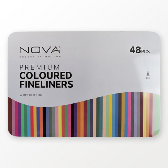 Μαρκαδόροι Coloured Fineliners Nova 48τεμ