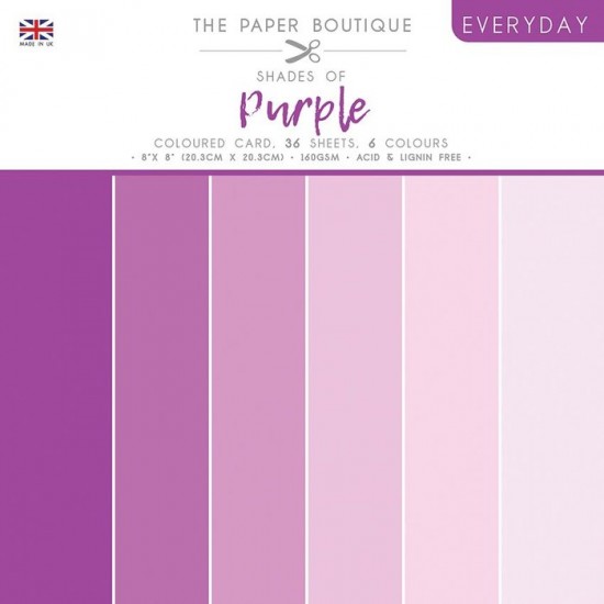 Σετ Χαρτόνια 20cm X 20cm Paper Boutique shades of purple  36φ 160gr