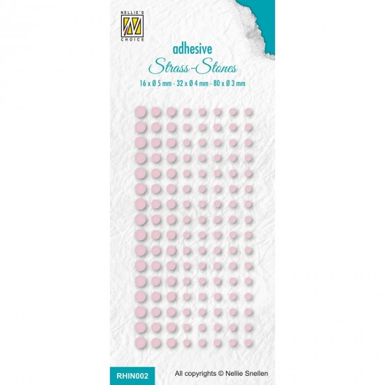 Nellie's Choice • Adhesive Rhinestones Bright Pink 128τεμ 16 ,05mm / 32 0,4mm / 80 0,3mm 