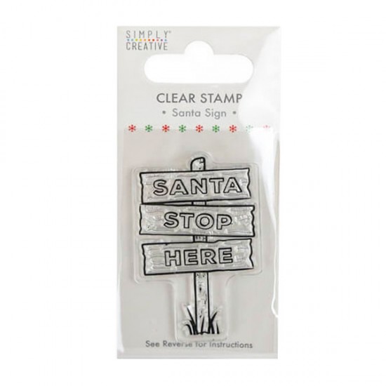 Christmas Clear Stamp (Σφραγίδα),Santa Sign 5x8cm