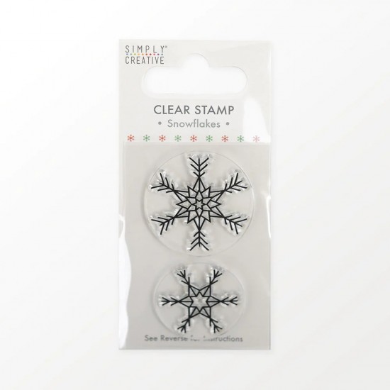 Christmas Clear Stamp (Σφραγίδα), Snowflakes 5x8cm