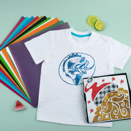  Heat Transfer Vinyl Material Bundle A4 28τεμ διάφορα χρώματα  