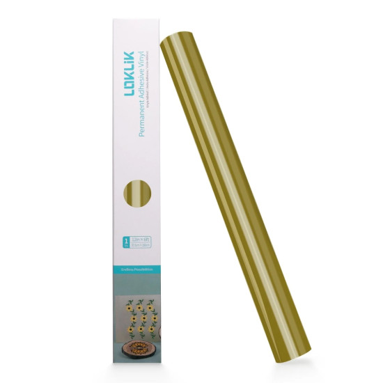 Permanent Adhesive Vinyl Glossy Golden 30.5x180cm