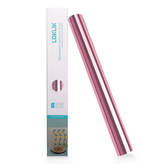 Permanent Adhesive Vinyl Mirror metallic Rose Gold 30.5x180cm