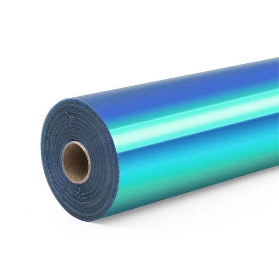 Permanent Adhesive Vinyl Holographic Aqua Blue 30.5x90cm