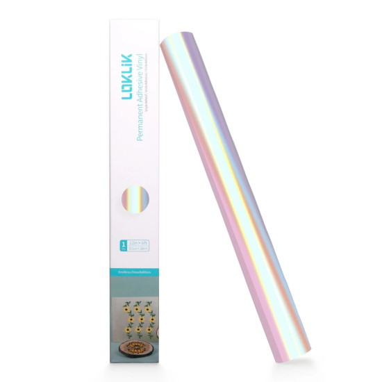 Permanent Adhesive Vinyl Holographic Pink 30.5x90cm
