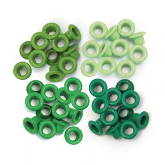 We R Memory Keepers standard eyelets 60τεμ Green