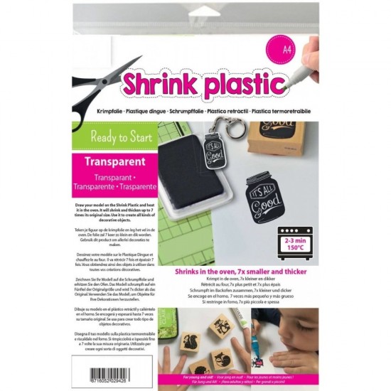 Shrink Plastic Transparent (Διάφανο) A4, 25 Φύλλα