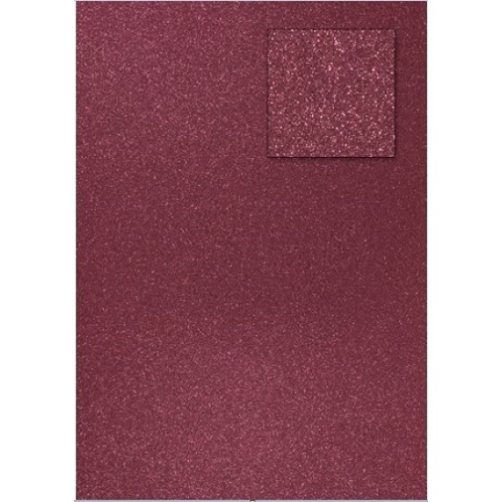 A4 Glitter Card Burgundy ( Wine Red) 
