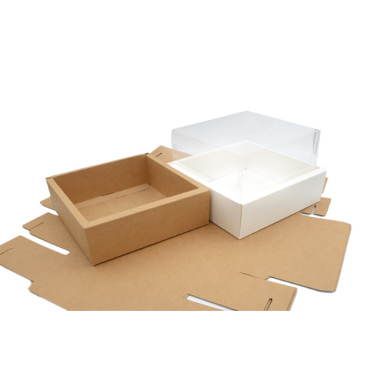 ΧΑΡΤΙΝΟ ΚΟΥΤΙ ME ΨΗΛΟ KAΠΑΚΙ ΖΕΛΑΤΙΝΑ 20cm x 20cm x 14cm