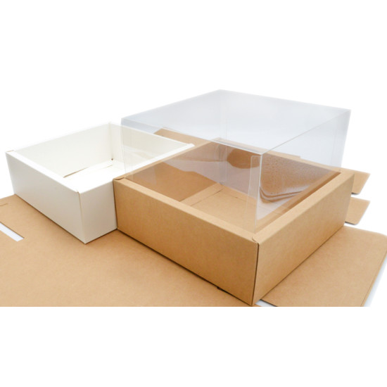 ΧΑΡΤΙΝΟ ΚΟΥΤΙ ME ΨΗΛΟ KAΠΑΚΙ ΖΕΛΑΤΙΝΑ 30cm x 30cm x 16cm
