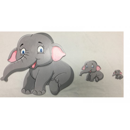 Small Wood elephant with hole size:3*3.5cm thickness:3mm