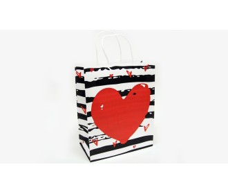 ΤΣΑΝΤΑ ΣΤΡΙΦΤΟ ΧΕΡΑΚΙ ΜΕ ΚΑΡΔΙΑ 27cm x 21cm 0402121