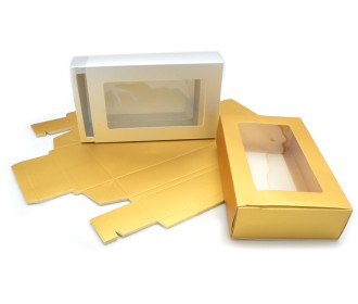 ΧΑΡΤΙΝΟ ΚΟΥΤΙ ΣΥΡΤΑΡΩΤΟ ΜΕ ΠΑΡΑΘΥΡΟ ΧΡΥΣΟ/ΑΣΗΜΙ 26cm x 16cm x 5.8cm 0402226 ΧΑΡΤΙΝΟ ΚΟΥΤΙ ΣΥΡΤΑΡΩΤΟ ΜΕ ΠΑΡΑΘΥΡΟ ΧΡΥΣΟ/ΑΣΗΜΙ 26cm x 16cm x 5.8cm 0402226