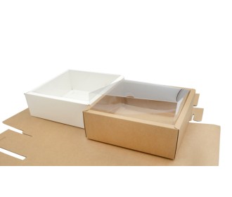 ΧΑΡΤΙΝΟ ΚΟΥΤΙ ME KAΠΑΚΙ ΖΕΛΑΤΙΝΑ 20cm x 20cm x 7cm 0402231 ΧΑΡΤΙΝΟ ΚΟΥΤΙ ME KAΠΑΚΙ ΖΕΛΑΤΙΝΑ 20cm x 20cm x 7cm 0402231