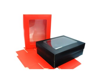 ΧΑΡΤΙΝΟ ΚΟΥΤΙ ME KAΠΑΚΙ ΠΑΡΑΘΥΡΟ ΖΕΛΑΤΙΝΑ 34cm x 26cm x 10cm 0402243 ΧΑΡΤΙΝΟ ΚΟΥΤΙ ME KAΠΑΚΙ ΠΑΡΑΘΥΡΟ ΖΕΛΑΤΙΝΑ 34cm x 26cm x 10cm 0402243