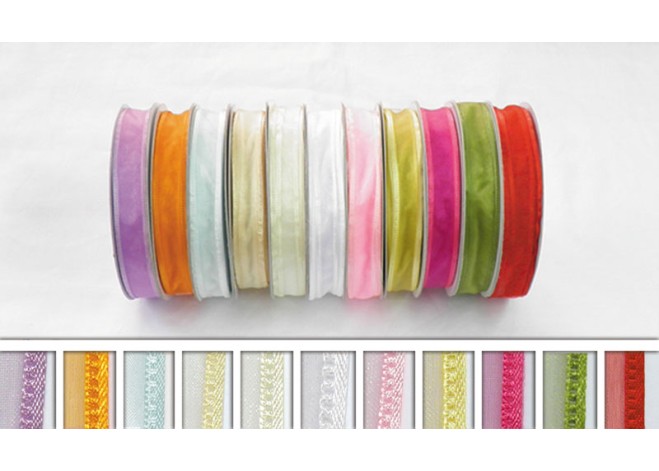 ΚΟΡΔΕΛΑ ΟΡΓΑΝΤΖΑ ΜΕ ΣΑΤΕΝ ΤΕΛΕΙΩΜΑ 2.5cm 50m 0501015