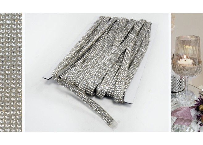 ΣΤΡΑΣ 2.5mm ΤΡΕΣΑ ΜΕ ΑΥΤΟΚΟΛΛΗΤΟ 2cm x 10m με 4 ΣΕΙΡΕΣ 0501116 ΣΤΡΑΣ 2.5mm ΤΡΕΣΑ ΜΕ ΑΥΤΟΚΟΛΛΗΤΟ 2cm x 10m με 4 ΣΕΙΡΕΣ 0501116