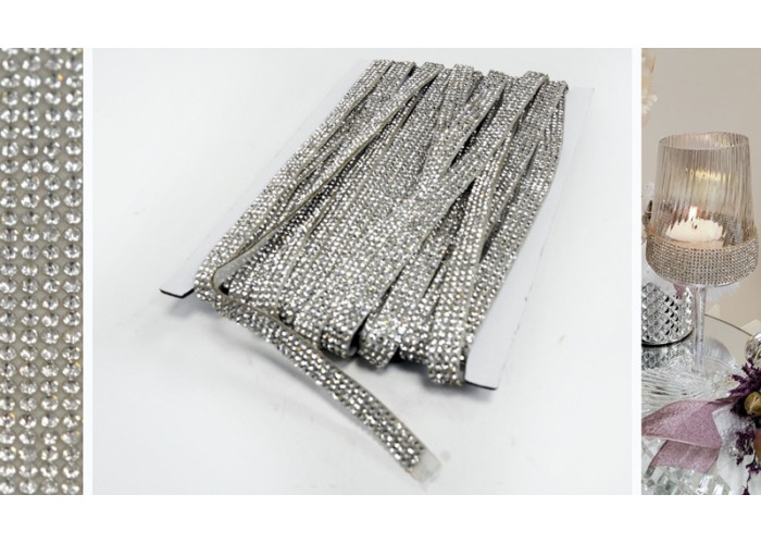 ΣΤΡΑΣ 2.5mm ΤΡΕΣΑ ΜΕ ΑΥΤΟΚΟΛΛΗΤΟ 2cm x 10m με 4 ΣΕΙΡΕΣ 0501116 ΣΤΡΑΣ 2.5mm ΤΡΕΣΑ ΜΕ ΑΥΤΟΚΟΛΛΗΤΟ 2cm x 10m με 4 ΣΕΙΡΕΣ 0501116