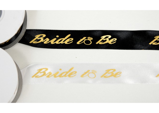 ΚΟΡΔΕΛΑ ΣΑΤΕΝ ΧΡΥΣΟΤΥΠΙΑ BRIDE TO BE 2.5cm x 25Y 0501296 ΚΟΡΔΕΛΑ ΣΑΤΕΝ ΧΡΥΣΟΤΥΠΙΑ BRIDE TO BE 2.5cm x 25Y 0501296