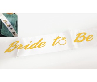 ΚΟΡΔΕΛΑ ΣΑΤΕΝ Bride to be 160cm x 9.5cm 0501306 ΚΟΡΔΕΛΑ ΣΑΤΕΝ Bride to be 160cm x 9.5cm 0501306