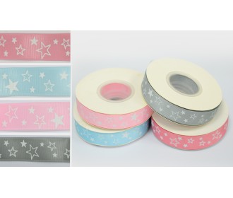 ΚΟΡΔΕΛΑ ΓΚΡΟ ΜΕ ΛΕΥΚΟ ΑΣΤΕΡΙ 2cm x 25Y 0501324 ΚΟΡΔΕΛΑ ΓΚΡΟ ΜΕ ΛΕΥΚΟ ΑΣΤΕΡΙ 2cm x 25Y 0501324