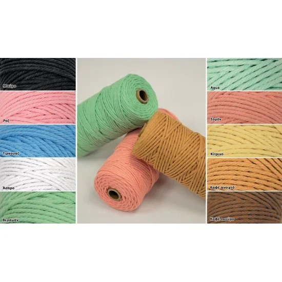 ΚΟΡΔΟΝΙ ΒΑΜΒΑΚΕΡΟ ΣΤΡΙΦΤΟ ΜΑΚΡΑΜΕ 3mm x 100m 0501328