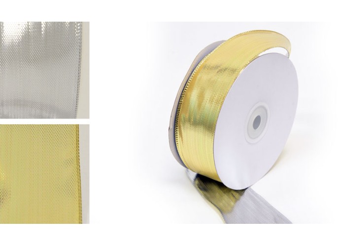ΚΟΡΔΕΛΑ ΓΥΑΛΙΣΤΕΡΗ ΑΣΗΜΙ/ΧΡΥΣΗ ΜΕ ΣΥΡΜΑ 3.8cm x 25Y 0501342 ΚΟΡΔΕΛΑ ΓΥΑΛΙΣΤΕΡΗ ΑΣΗΜΙ/ΧΡΥΣΗ ΜΕ ΣΥΡΜΑ 3.8cm x 25Y 0501342