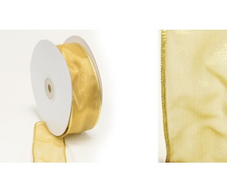 ΚΟΡΔΕΛΑ ΟΡΓΑΝΤΖΑ ΜΠΕΖ/ΧΡΥΣΟ ΓΥΑΛΙΣΤΕΡΗ ΜΕ ΣΥΡΜΑ ΧΡΥΣΟ ΤΕΛΕΙΩΜΑ 3.8cm x 25Y 0501346 ΚΟΡΔΕΛΑ ΟΡΓΑΝΤΖΑ ΜΠΕΖ/ΧΡΥΣΟ ΓΥΑΛΙΣΤΕΡΗ ΜΕ ΣΥΡΜΑ ΧΡΥΣΟ ΤΕΛΕΙΩΜΑ 3.8cm x 25Y 0501346