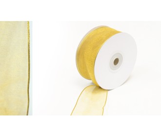 ΚΟΡΔΕΛΑ ΟΡΓΑΝΤΖΑ ΜΕ ΣΥΡΜΑ ΜΠΕΖ/ΧΡΥΣΗ 3.8cm x 25Y 0501347 ΚΟΡΔΕΛΑ ΟΡΓΑΝΤΖΑ ΜΕ ΣΥΡΜΑ ΜΠΕΖ/ΧΡΥΣΗ 3.8cm x 25Y 0501347