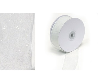 ΚΟΡΔΕΛΑ ΟΡΓΑΝΤΖΑ ΛΕΥΚΗ ΜΕ ΣΥΡΜΑ ΚΑΙ ΑΣΗΜΙ ΓΚΛΙΤΕΡ 3.8cm x 25Y 0501351 ΚΟΡΔΕΛΑ ΟΡΓΑΝΤΖΑ ΛΕΥΚΗ ΜΕ ΣΥΡΜΑ ΚΑΙ ΑΣΗΜΙ ΓΚΛΙΤΕΡ 3.8cm x 25Y 0501351