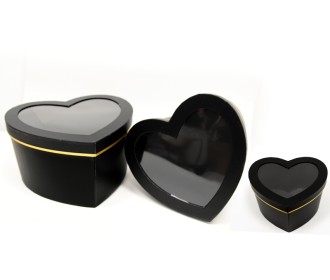 ΚΟΥΤΙ ΚΑΡΔΙΑ ΜΑΥΡΟ ΣΕΤ/3 ΜΕ ΠΑΡΑΘΥΡΟ ΖΕΛΑΤΙΝΑ 0502296 ΚΟΥΤΙ ΚΑΡΔΙΑ ΜΑΥΡΟ ΣΕΤ/3 ΜΕ ΠΑΡΑΘΥΡΟ ΖΕΛΑΤΙΝΑ 0502296