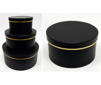 ΚΟΥΤΙ ΣΤΡΟΓΓΥΛΟ ΜΑΥΡΟ ΜΕ ΧΡΥΣΟ ΣΕΤ/3 0502301 ΚΟΥΤΙ ΣΤΡΟΓΓΥΛΟ ΜΑΥΡΟ ΜΕ ΧΡΥΣΟ ΣΕΤ/3 0502301