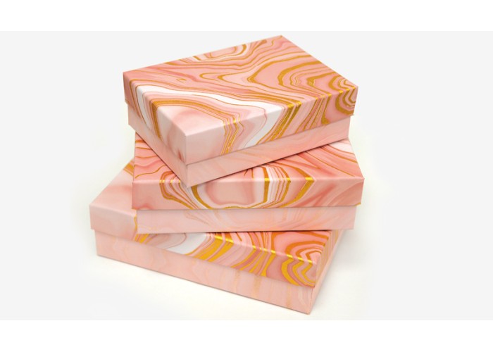 ΚΟΥΤΙ ΣΕΤ/3 ΠΑΡΑΛΛΗΛΟΓΡΑΜΜΟ 24.5cm x 17.5cm ΣΑΠΙΟ ΜΗΛΟ/ΧΡΥΣΟ 0502316