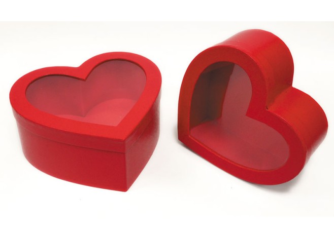 ΚΟΥΤΙ ΚΑΡΔΙΑ ΚΟΚΚΙΝΟ ΣΕΤ/2 ΜΕ ΠΑΡΑΘΥΡΟ ΖΕΛΑΤΙΝΑ 0502706