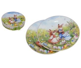 ΠΙΑΤΟ 25.5cm ΛΑΓΟΥΔΑΚΙΑ ΣΕΤ/2 ΑΠΟ ΠΟΡΣΕΛΑΝΗ ΜΕ ΚΟΥΤΙ ΔΩΡΟΥ 0502725