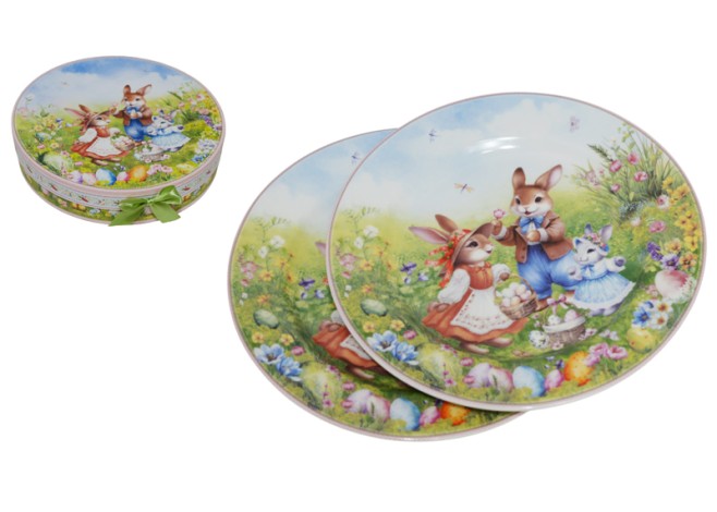 ΠΙΑΤΟ 25.5cm ΛΑΓΟΥΔΑΚΙΑ ΣΕΤ/2 ΑΠΟ ΠΟΡΣΕΛΑΝΗ ΜΕ ΚΟΥΤΙ ΔΩΡΟΥ 0502725