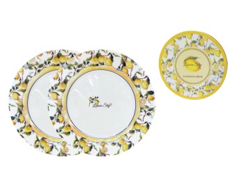 ΠΙΑΤΟ 25.5cm ΛΕΜΟΝΙΑ ΣΕΤ/2 ΑΠΟ ΠΟΡΣΕΛΑΝΗ ΜΕ ΚΟΥΤΙ ΔΩΡΟΥ 0502730