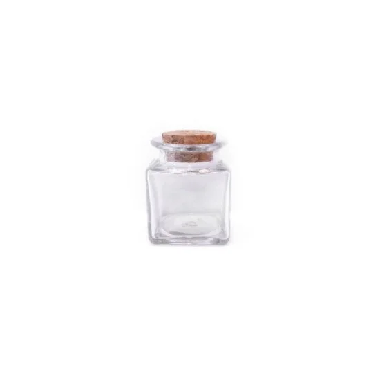 ΜΠΟΥΚΑΛΑΚΙ ΤΕΤΡΑΓΩΝΟ ΚΟΝΤΟ 50ml ΜΕ ΦΕΛΛΟ 5.1cm x 4cm 0503114