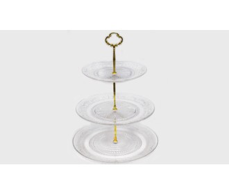 ΓΥΑΛΙΝΗ ΠΙΑΤΕΛΑ ΤΡΙΩΡΟΦΗ 40cm x 27cm 0503144