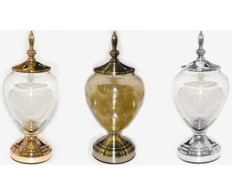 ΒΑΖΟ ΓΥΑΛΙΝΟ ΜΕΤΑΛΛΙΚΟ ΚΑΠΑΚΙ ΚΑΙ ΠΟΔΙ TG001 32cm x 14cm 0503154 ΒΑΖΟ ΓΥΑΛΙΝΟ ΜΕΤΑΛΛΙΚΟ ΚΑΠΑΚΙ ΚΑΙ ΠΟΔΙ TG001 32cm x 14cm 0503154