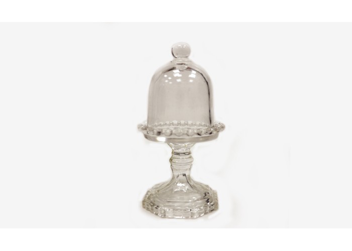 ΓΥΑΛΙΝΗ ΤΟΥΡΤΙΕΡΑ ΜΕ ΒΑΣΗ 17cm x 9.5cm X147 GJ 0503259