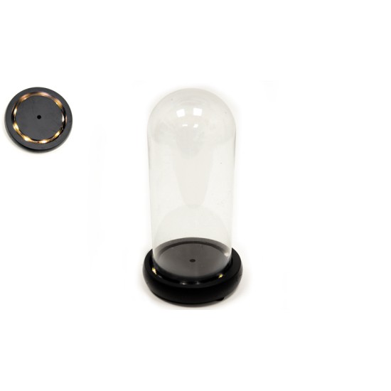 ΚΑΜΠΑΝΑ ΓΥΑΛΙΝΗ ΜΕ LED ΜΕΓΑΛΗ 20cm 0503264 ΚΑΜΠΑΝΑ ΓΥΑΛΙΝΗ ΜΕ LED ΜΕΓΑΛΗ 20cm 0503264